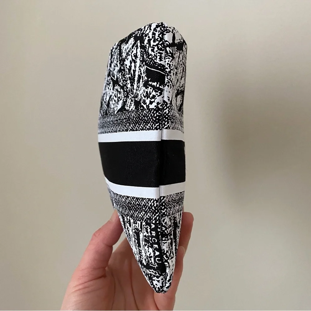Brand New Christian Dior Black White Paris Map Print Cosmetic Bag Makeup Pouch - Picture 5 of 12